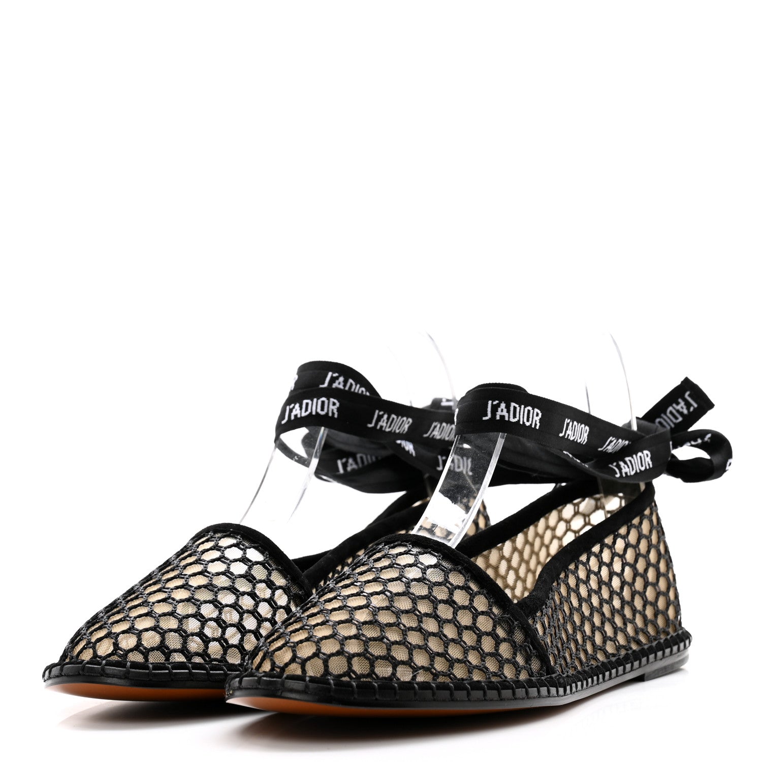 Christian Dior Suede Resille Nicely-D Ballet Flat 39.5 Black 3 of 8