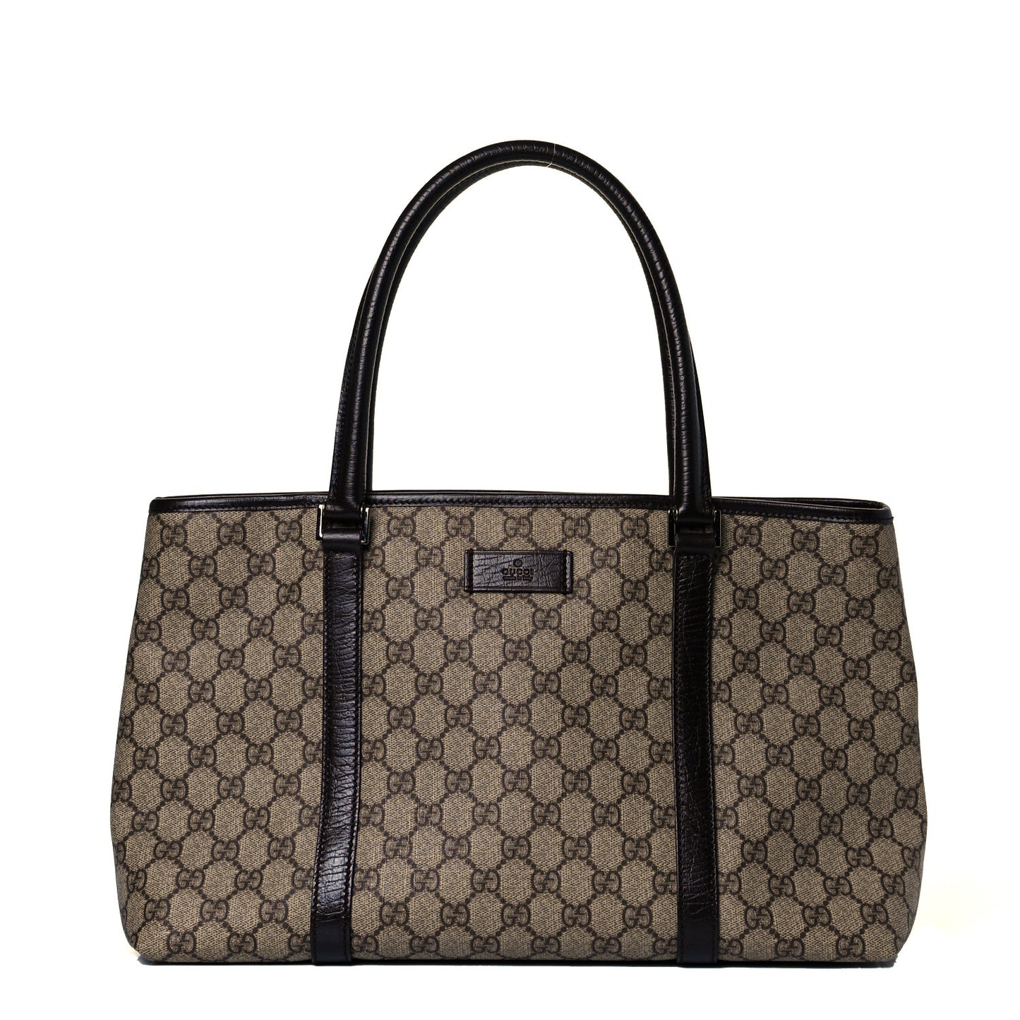GG Plus Monogram Medium Joy Tote Dark Brown