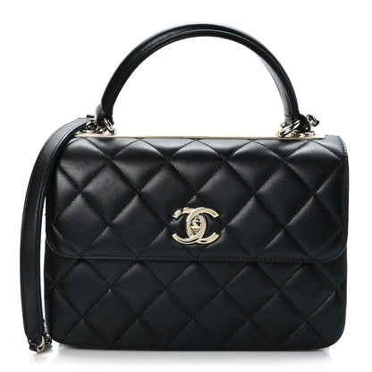 Chanel Lambskin Quilted Small Trendy CC Dual Handle Flap Bag Black 1 of 9