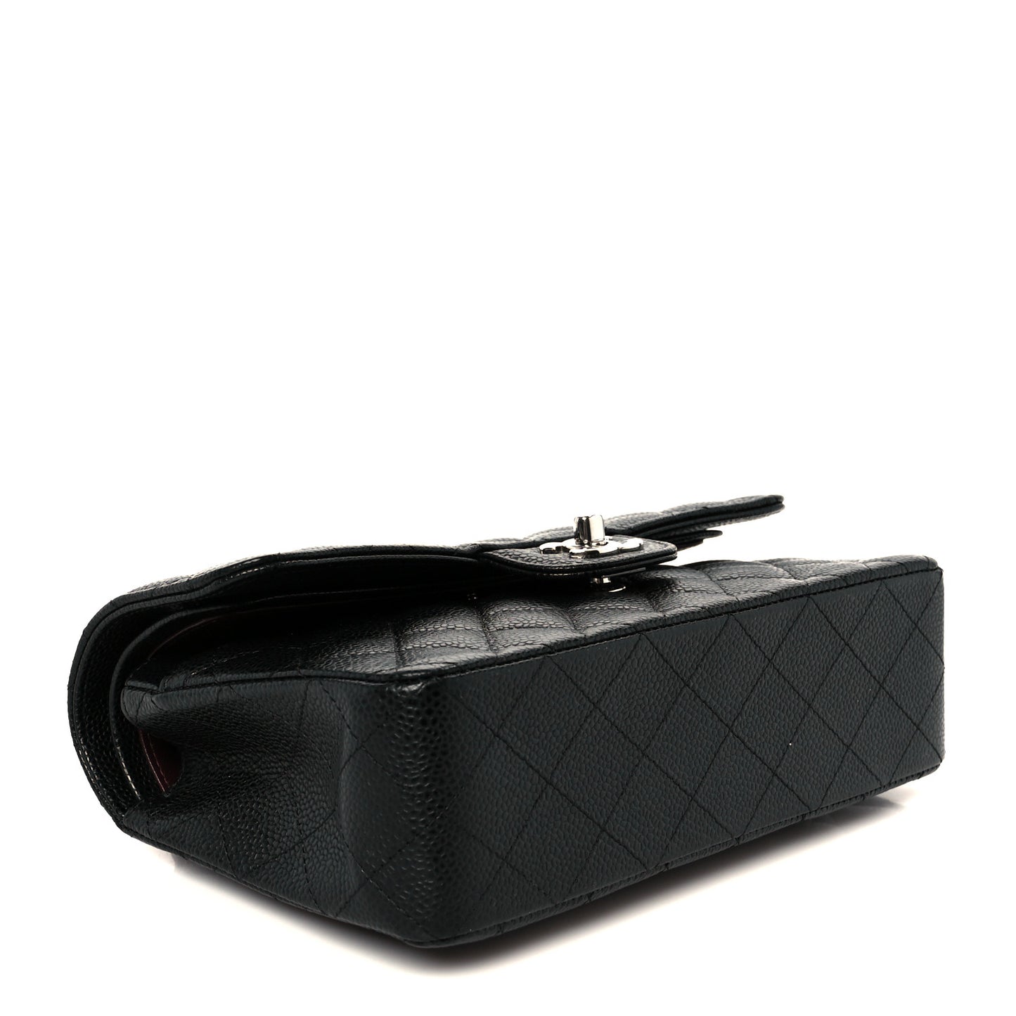 Caviar Quilted Small Double Flap Black