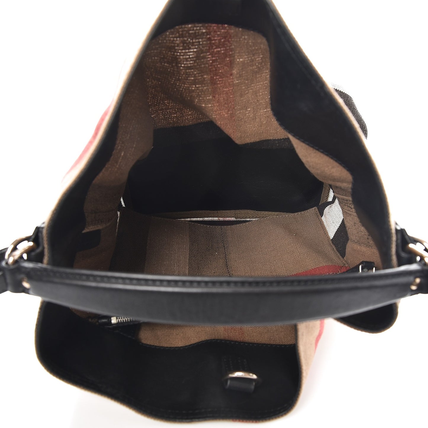 Canvas Mega Check Medium Ashby Hobo Black