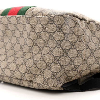 Gucci Soft GG Supreme Monogram Appia Calfskin Web Tote Backpack Beige Ebony Black 10 of 10