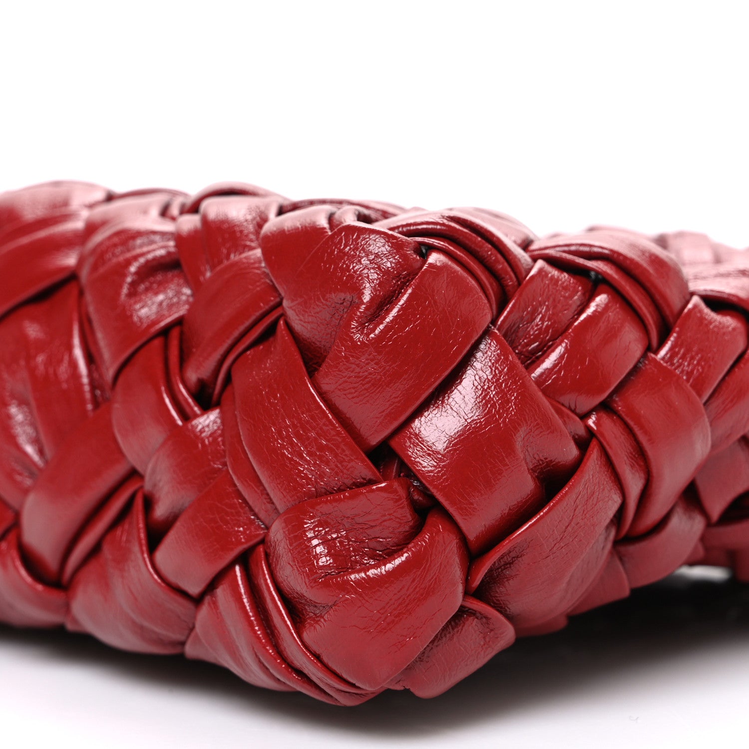 Bottega Veneta Calfskin Intrecciato Kalimero Cha-Cha Clutch Red 9 of 9
