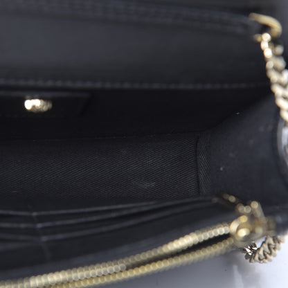 Versace Grained Calfskin Palazzo Chain Evening Bag Black 9 of 11