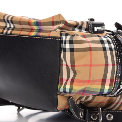 Burberry Vintage Rainbow Check Medium Rucksack Backpack Antique Yellow 7 of 10