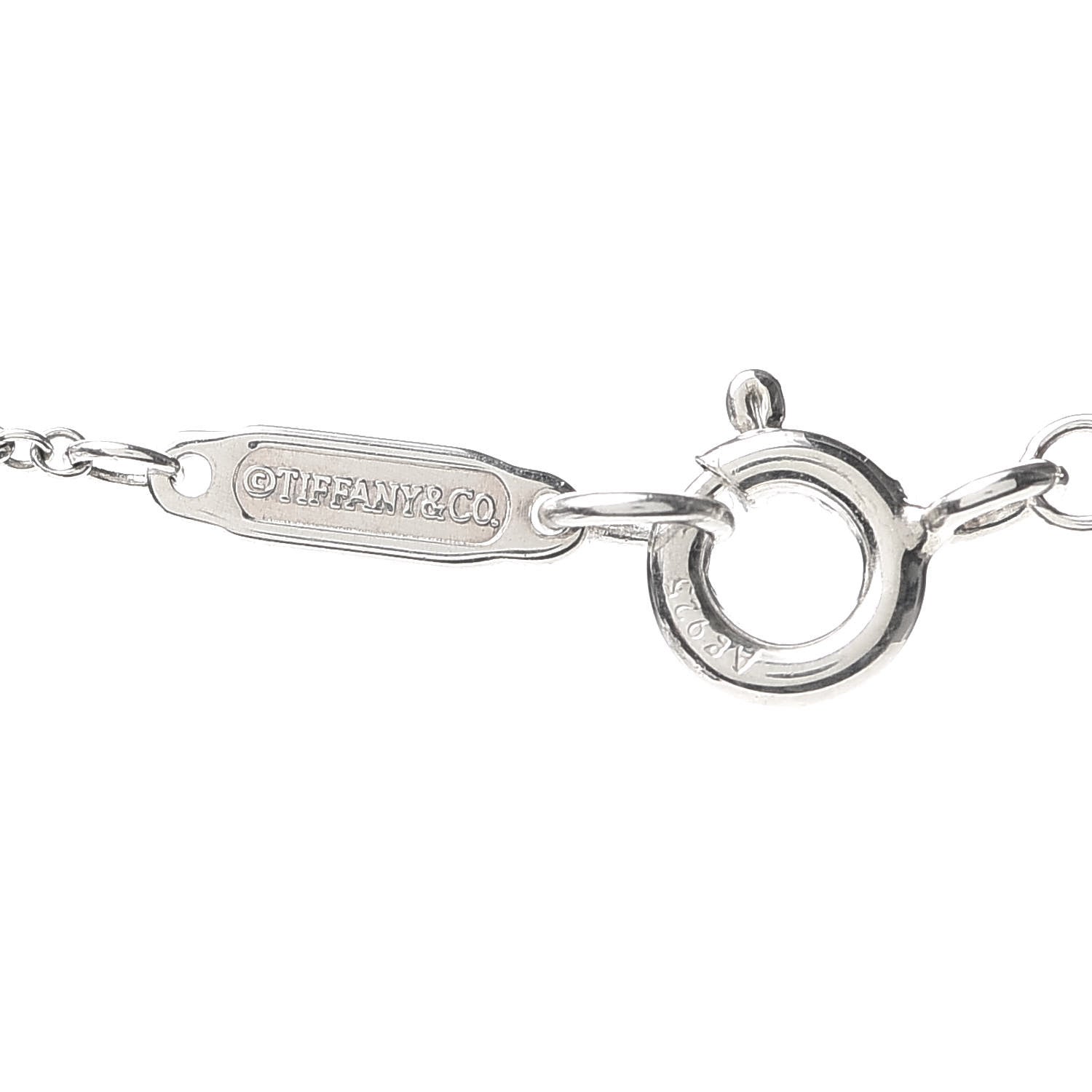 Tiffany Sterling Silver Atlas Open Pendant Necklace 4 of 5