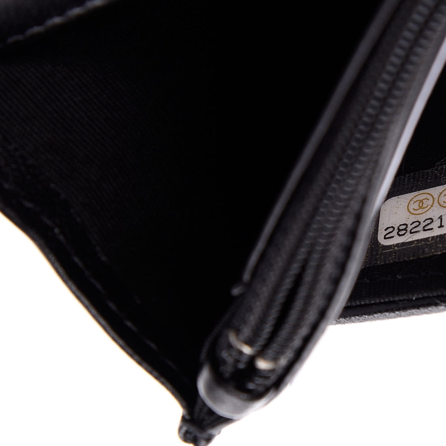 Lambskin Quilted Chain Around Wallet On Chain WOC Black