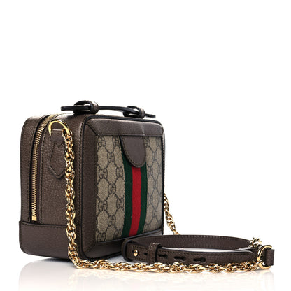 Gucci GG Supreme Monogram Mini Ophidia Top Handle Shoulder Bag Brown 3 of 12