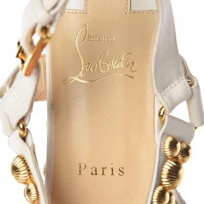 Christian Louboutin Shiny Nappa Rondaclou 60 Platform Sandals 39 Latte 6 of 9