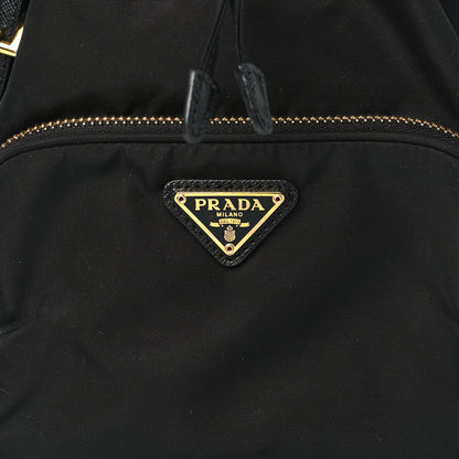 Prada Re-Nylon Saffiano Duet Bucket Crossbody Bag Black 8 of 10