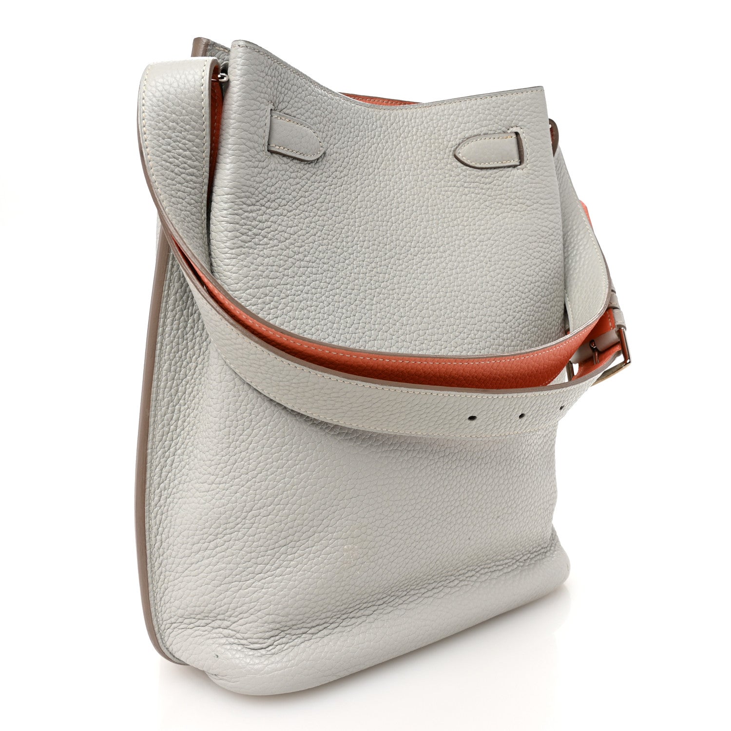 Hermes Taurillon Clemence Verso So Kelly 22 Gris Perle Crevette 3 of 11