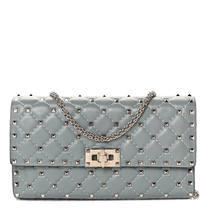 Valentino Garavani Nappa Rockstud Spike Wallet on Chain Nube 1 of 9