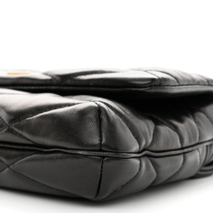 Saint Laurent Lambskin Quilted Le 57 Diamond Shoulder Bag Black 8 of 9
