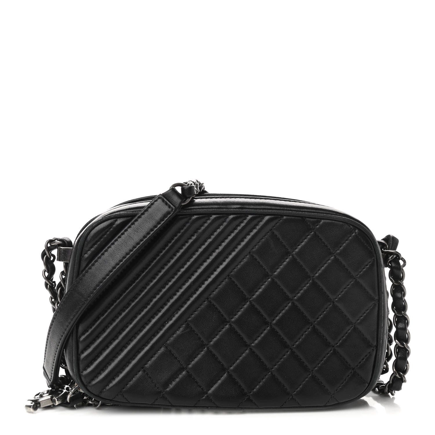 Chanel Lambskin Small Coco Boy Camera Case Black 1 of 11