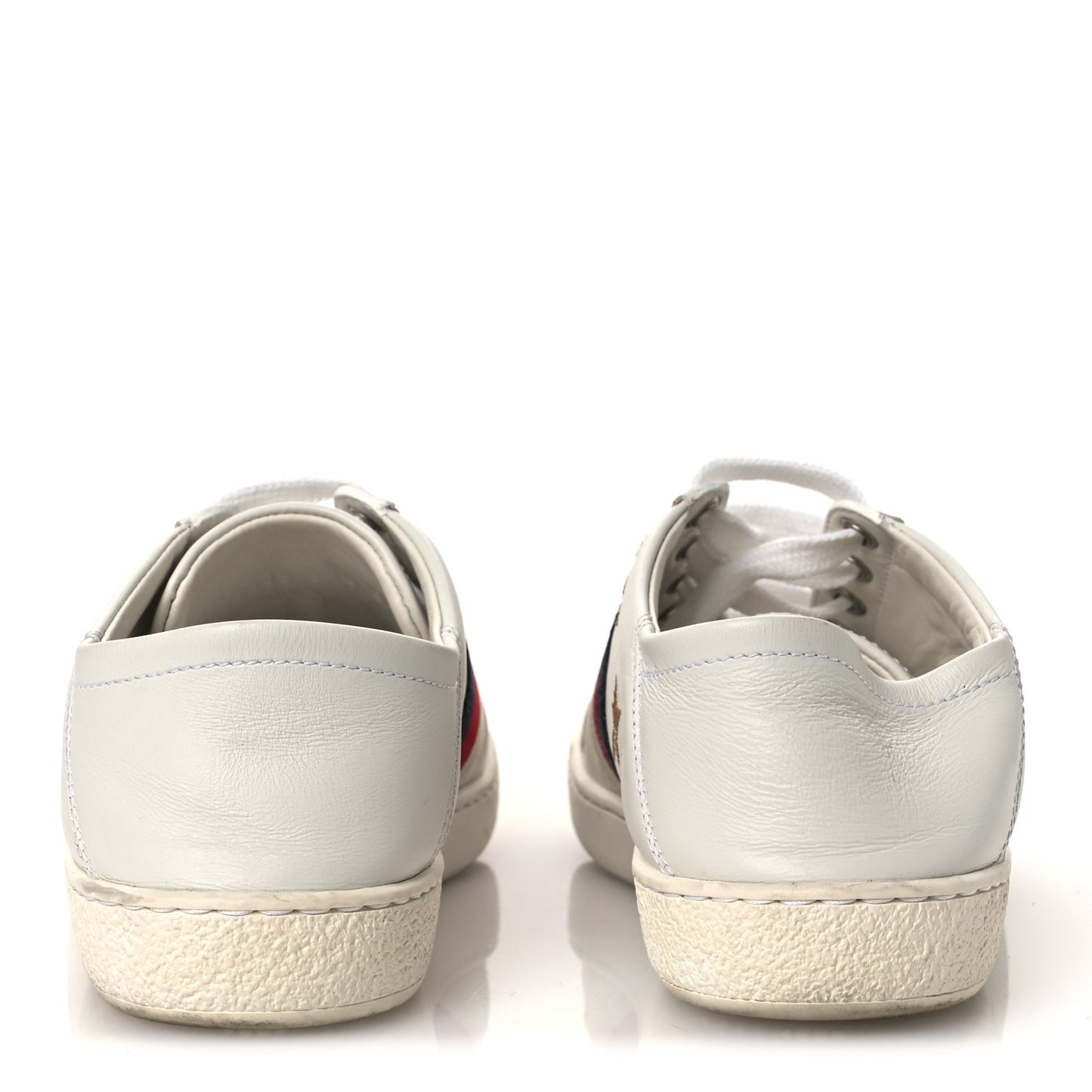 Calfskin Bee Star Embroidered Sylvie Web Ace Sneakers 35.5 White