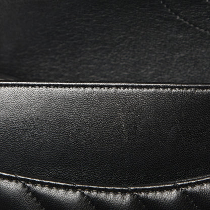 Chanel Lambskin Chevron Quilted Jumbo Double Flap So Black 9 of 9