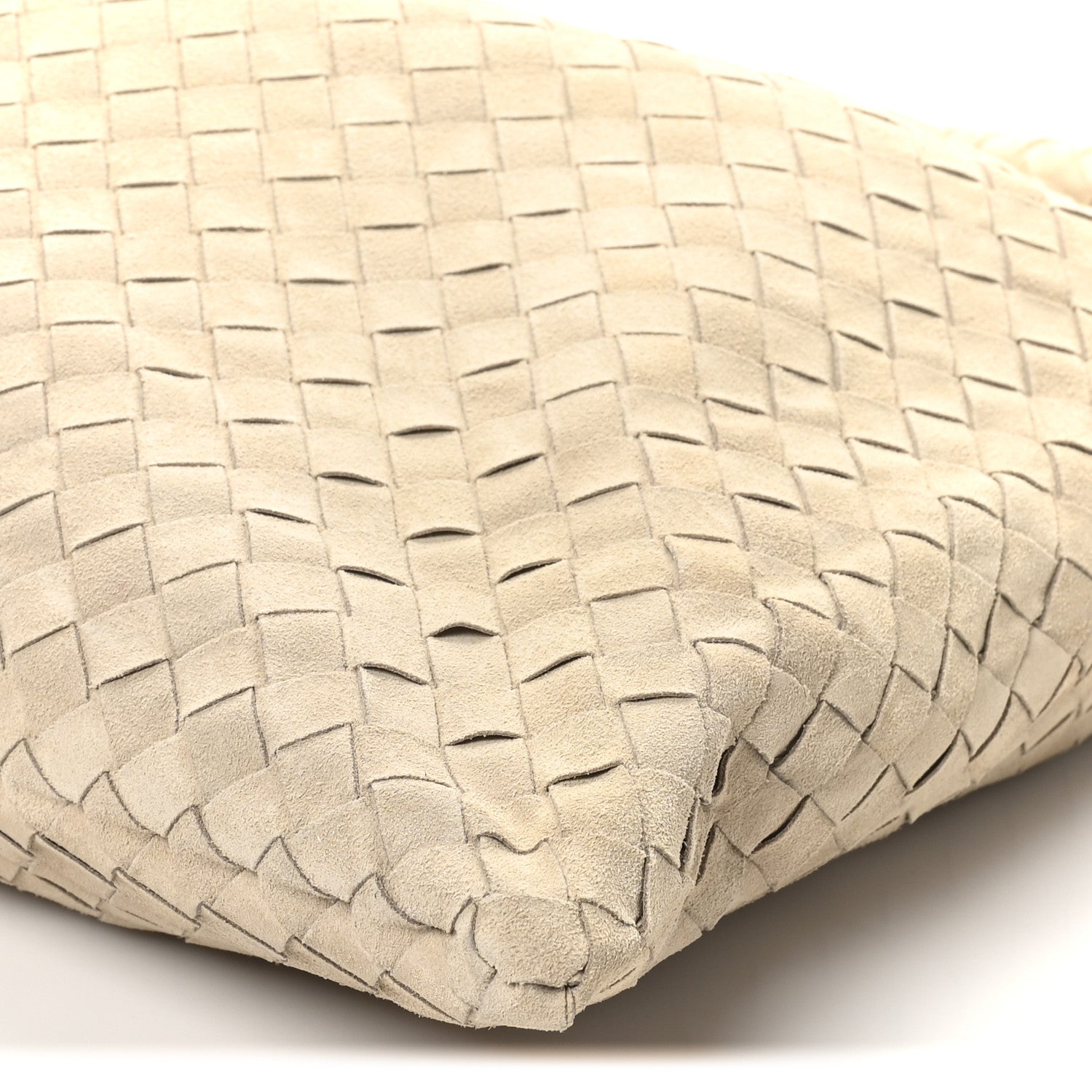 Bottega Veneta Suede Intrecciato Large Hop Ecru 9 of 9