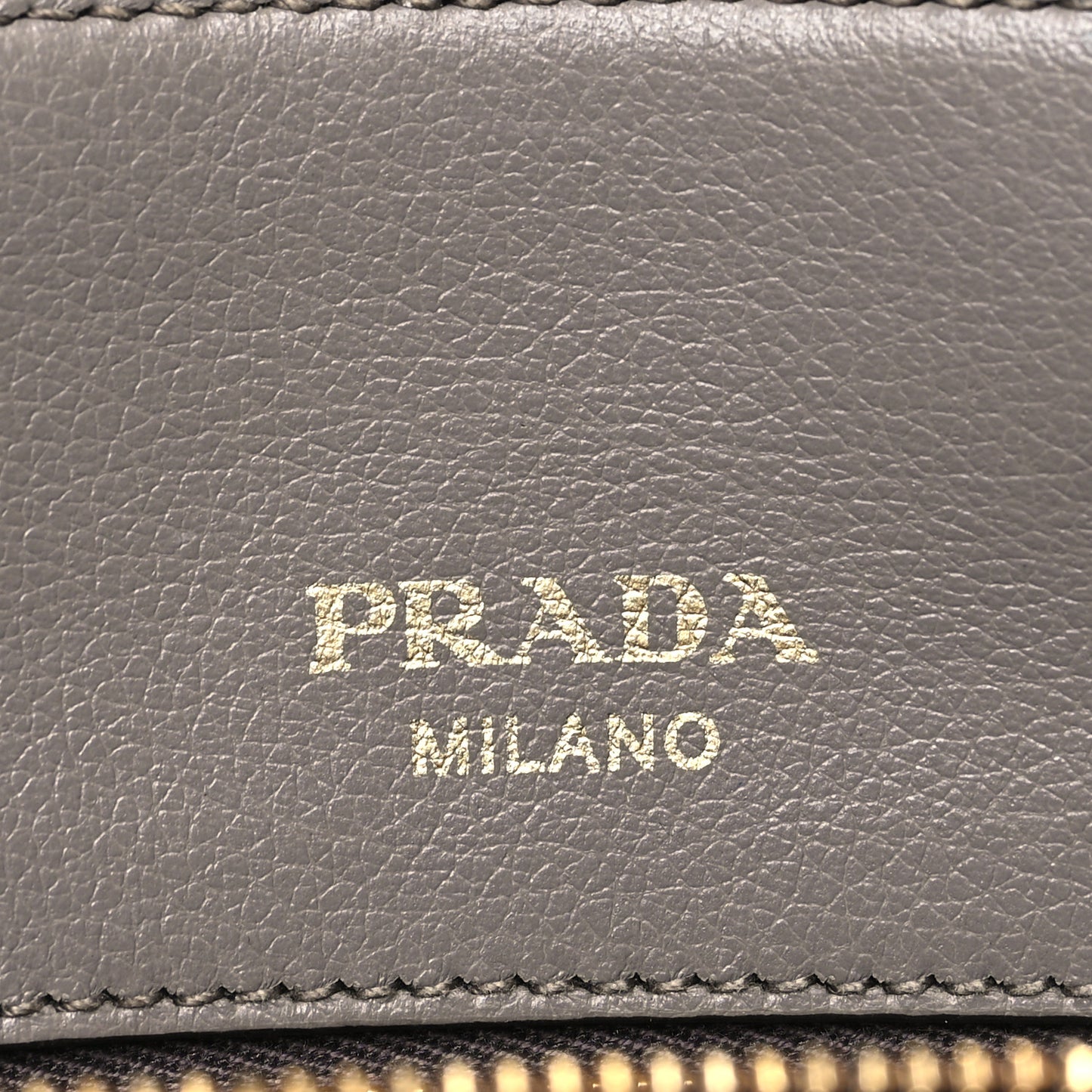 Glace Calfskin Embossed Logo Tote Argilla