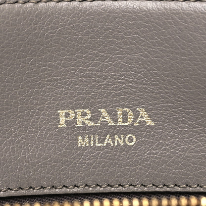 Prada Glace Calfskin Embossed Logo Tote Argilla 6 of 10