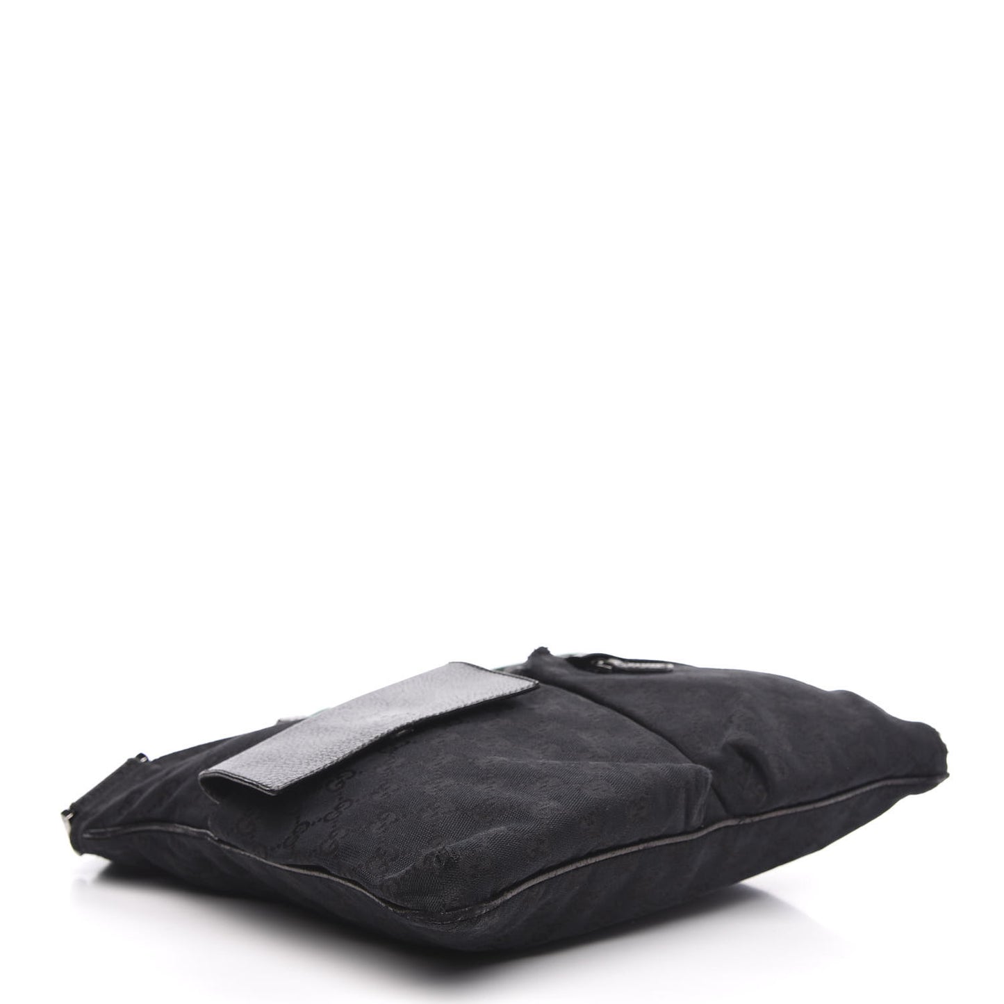 Monogram Web Medium Double Pocket Messenger Bag Black