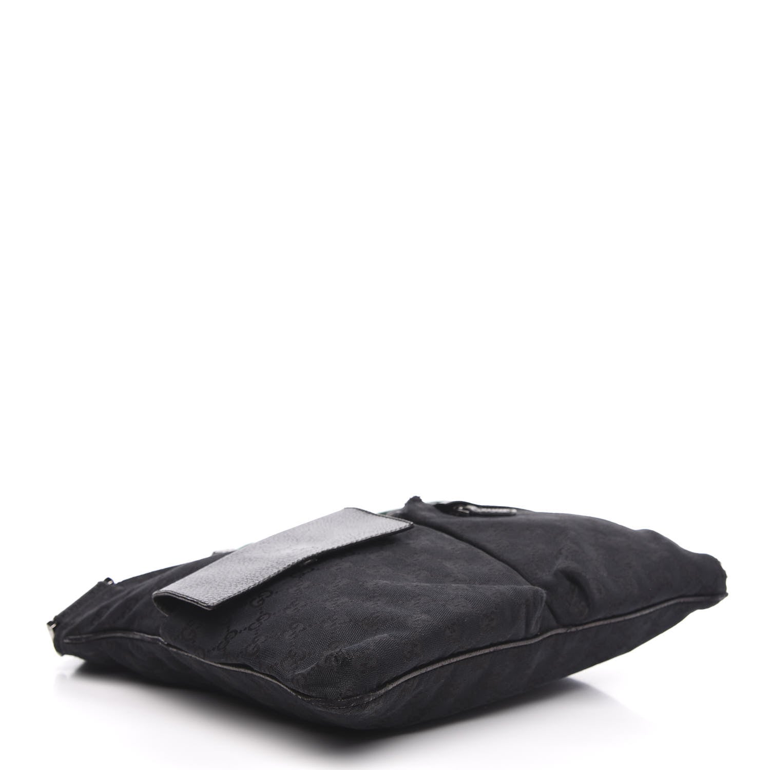 Gucci Monogram Web Medium Double Pocket Messenger Bag Black 4 of 14
