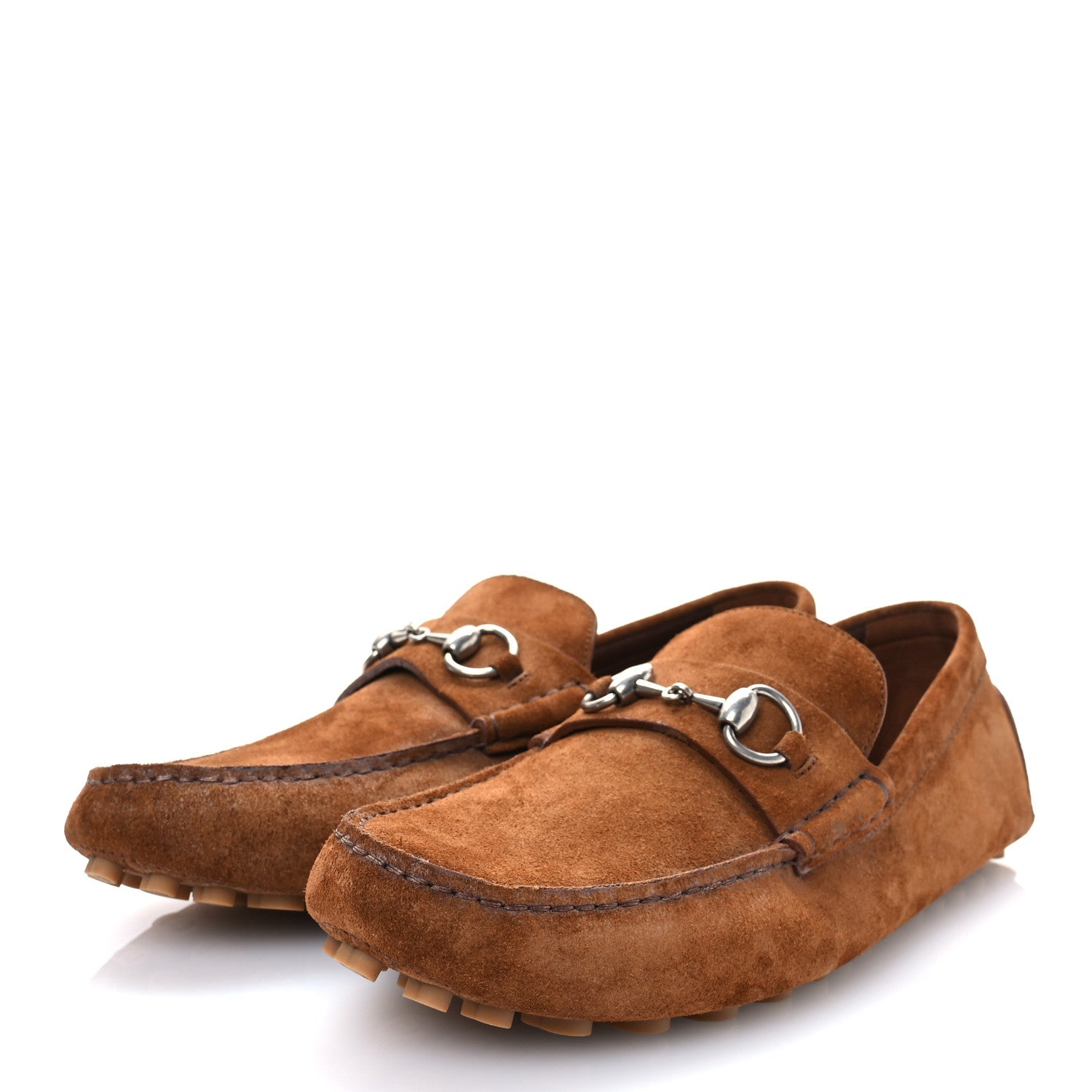 Gucci Suede Mens Horsebit Driver Loafers 9.5 Brown 3 of 9