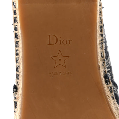 Christian Dior Embroidered Toile De Jouy Granville Espadrille 36 Off White Blue 8 of 11