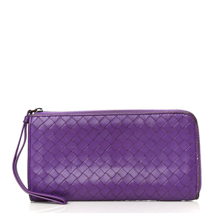 Bottega Veneta Nappa Intrecciato Wristlet Zip Wallet Byzantine 1 of 21