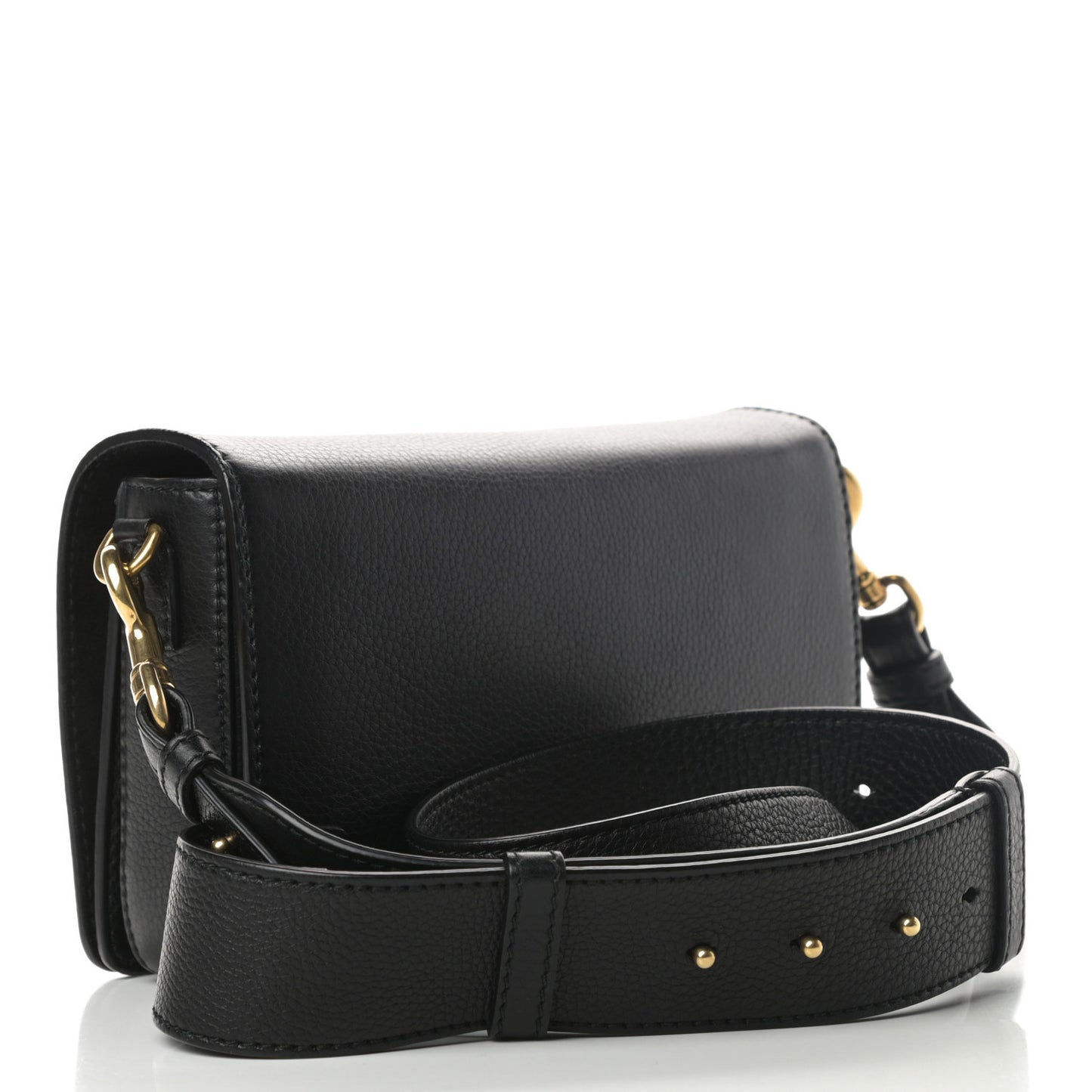 Grained Calfskin Dio(r)evolution Flap Bag Black