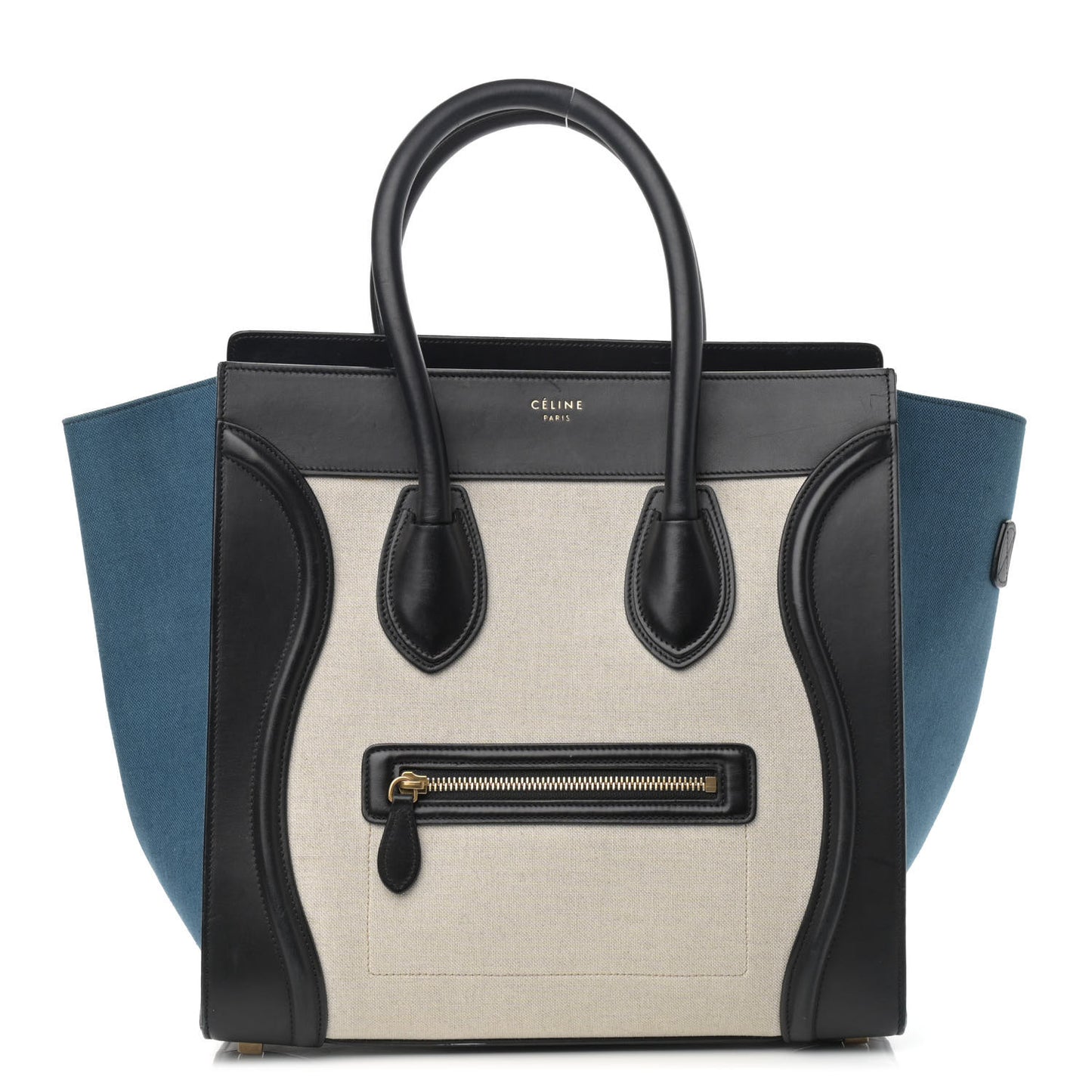 Canvas Smooth Calfskin Mini Tri-Color Luggage Royal