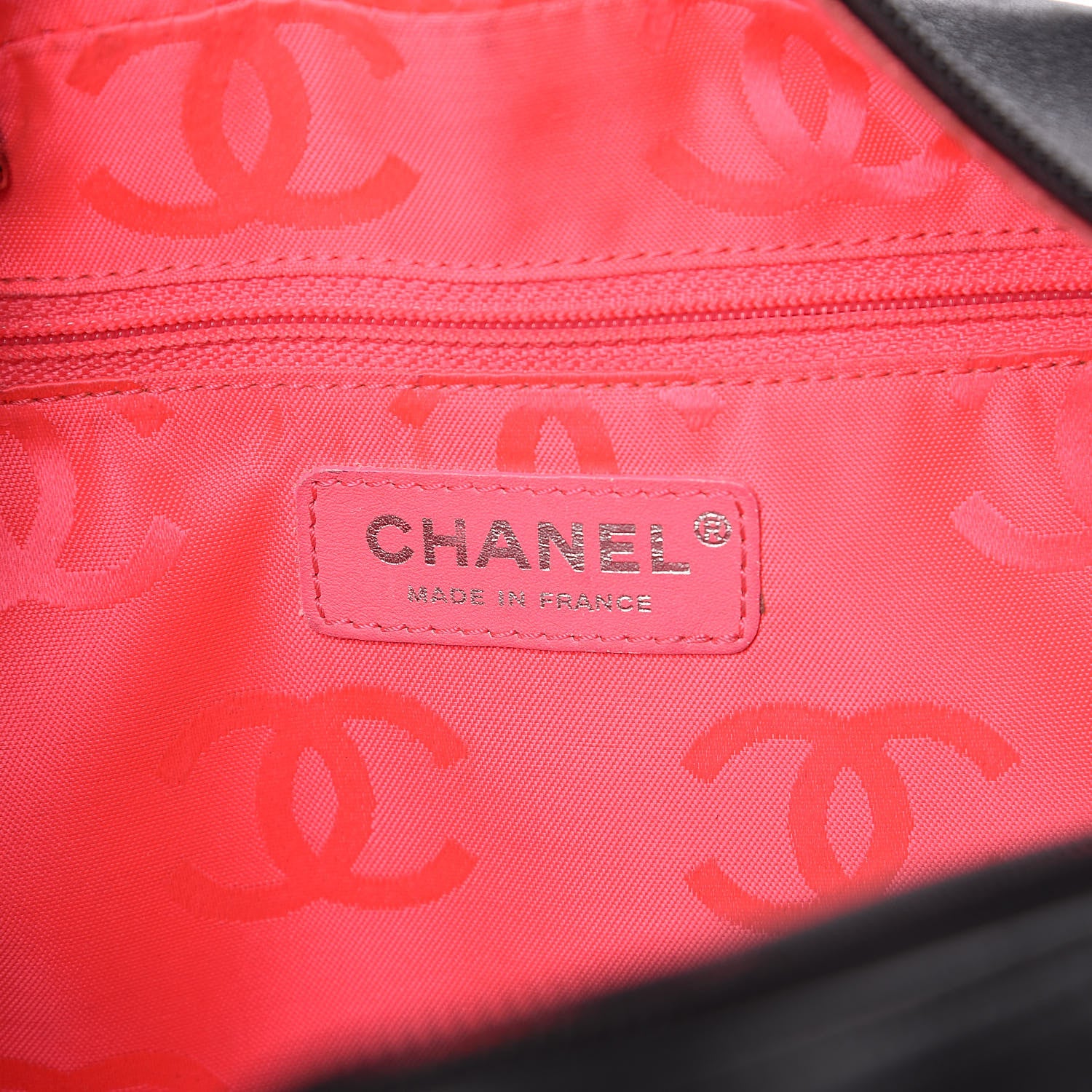 Chanel Calfskin Quilted Large Cambon Bowler Black White 6 of 13
