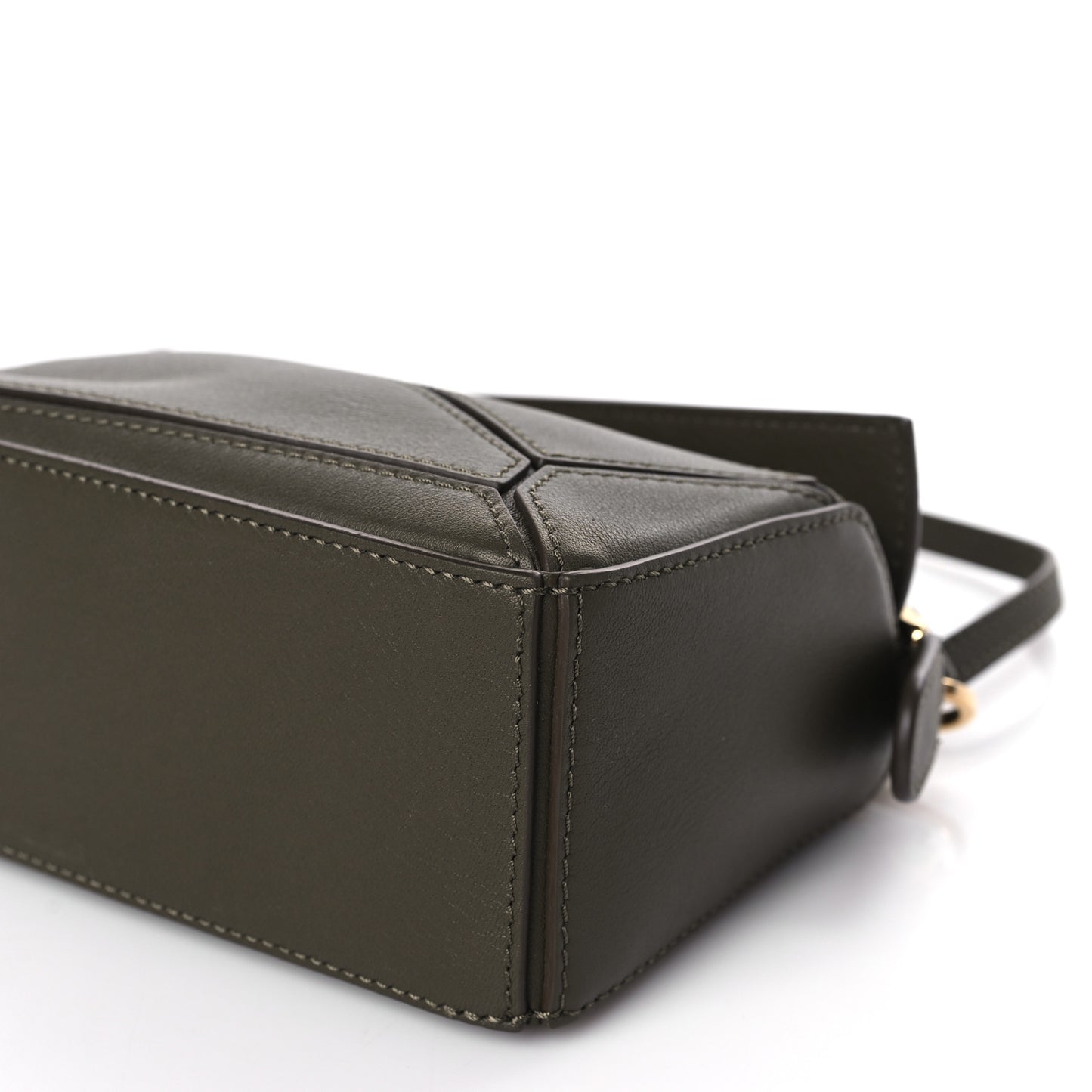 Calfskin Mini Puzzle Bag Khaki Green