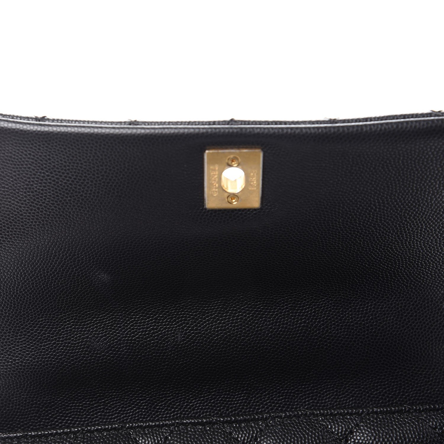 Chanel Caviar Lizard Quilted Mini Coco Handle Flap Black 8 of 9