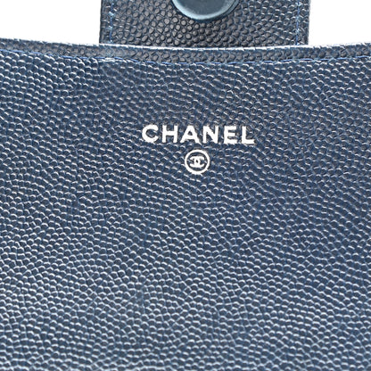 Chanel Caviar Quilted Wallet on Removable Chain Navy 6 of 11