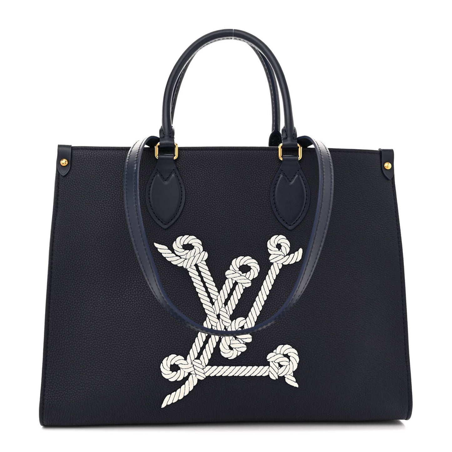 Grained Calfskin Nautical Onthego MM Navy Blue