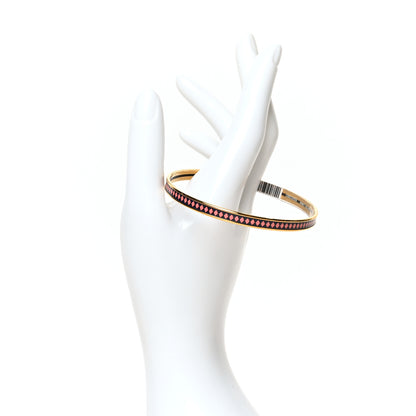 Hermes Enamel Printed Extra Narrow Voltes Et Pirouettes Losanges Bracelet 70 Indigo Multicolor 2 of 5