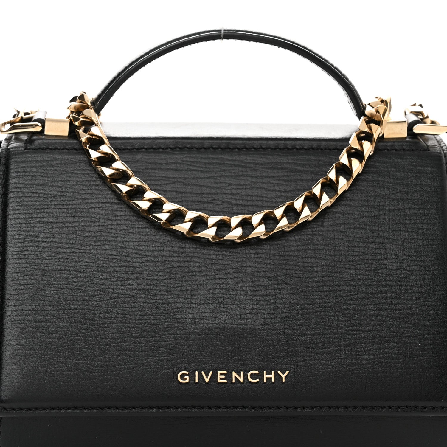Givenchy Textured Calfskin Mini Pandora Box Chain Crossbody Bag Black 8 of 13