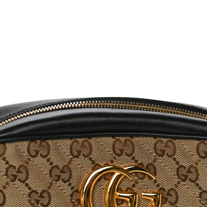 Gucci Monogram Matelasse Diagonal Small GG Marmont Chain Shoulder Bag Beige Black 11 of 12