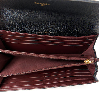 Chanel Caviar Quilted Long Flap Wallet Black 5 of 9