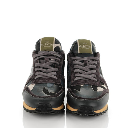 Valentino Garavani Nappa Suede Camouflage Womens Rockrunner Sneakers 40 Multicolor 2 of 8
