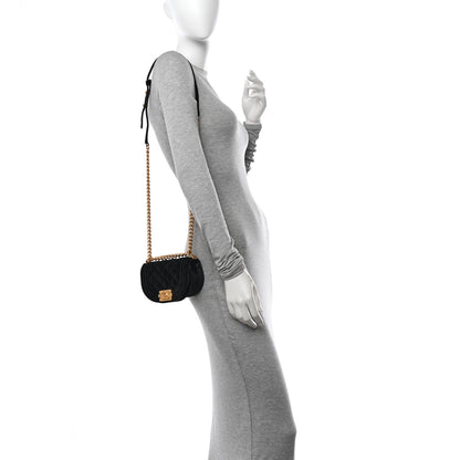 Chanel Velvet Quilted Small Boy Messenger Bag Black 2 of 10