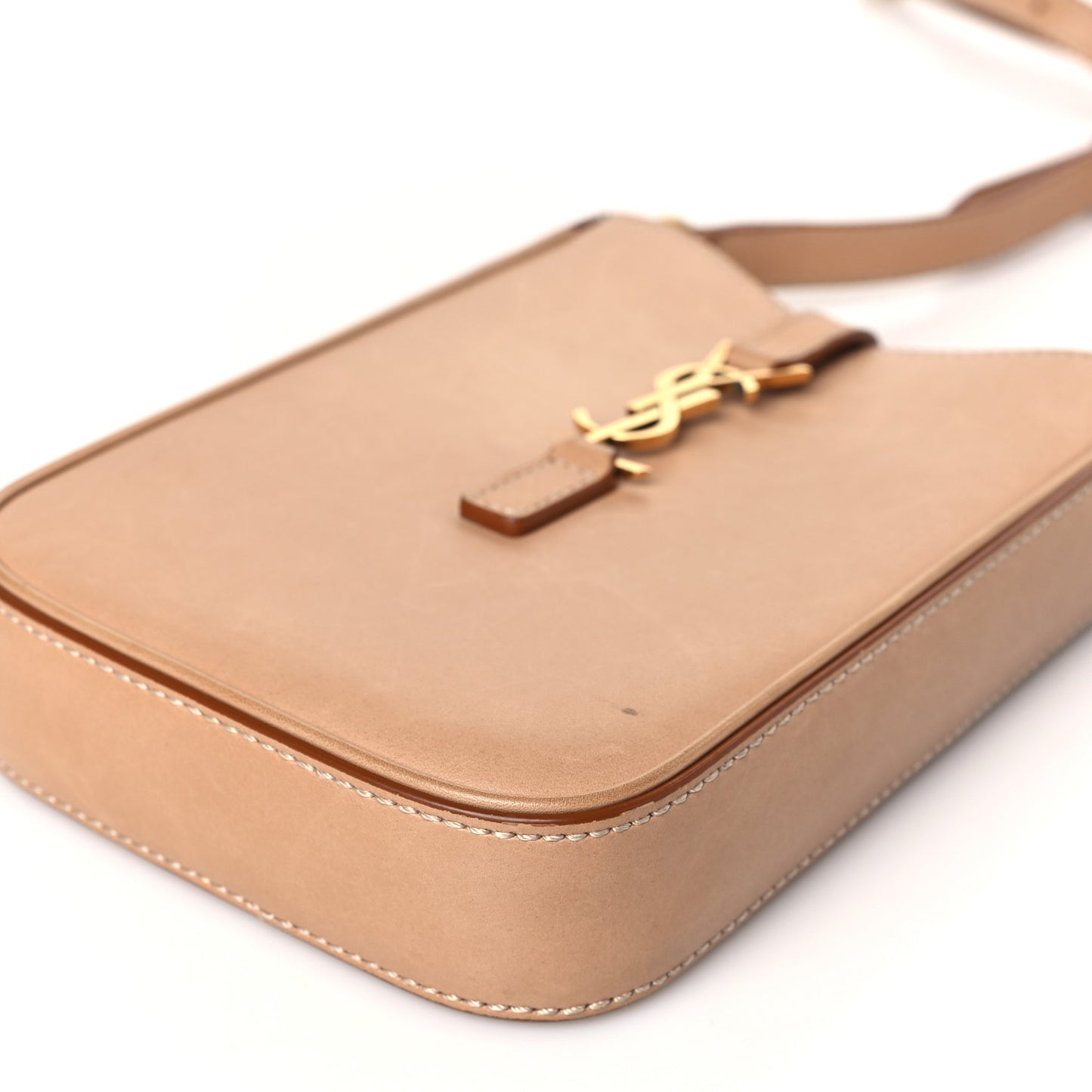 Smooth Calfskin Le 5 A 7 Vertical Hobo Brown Gold