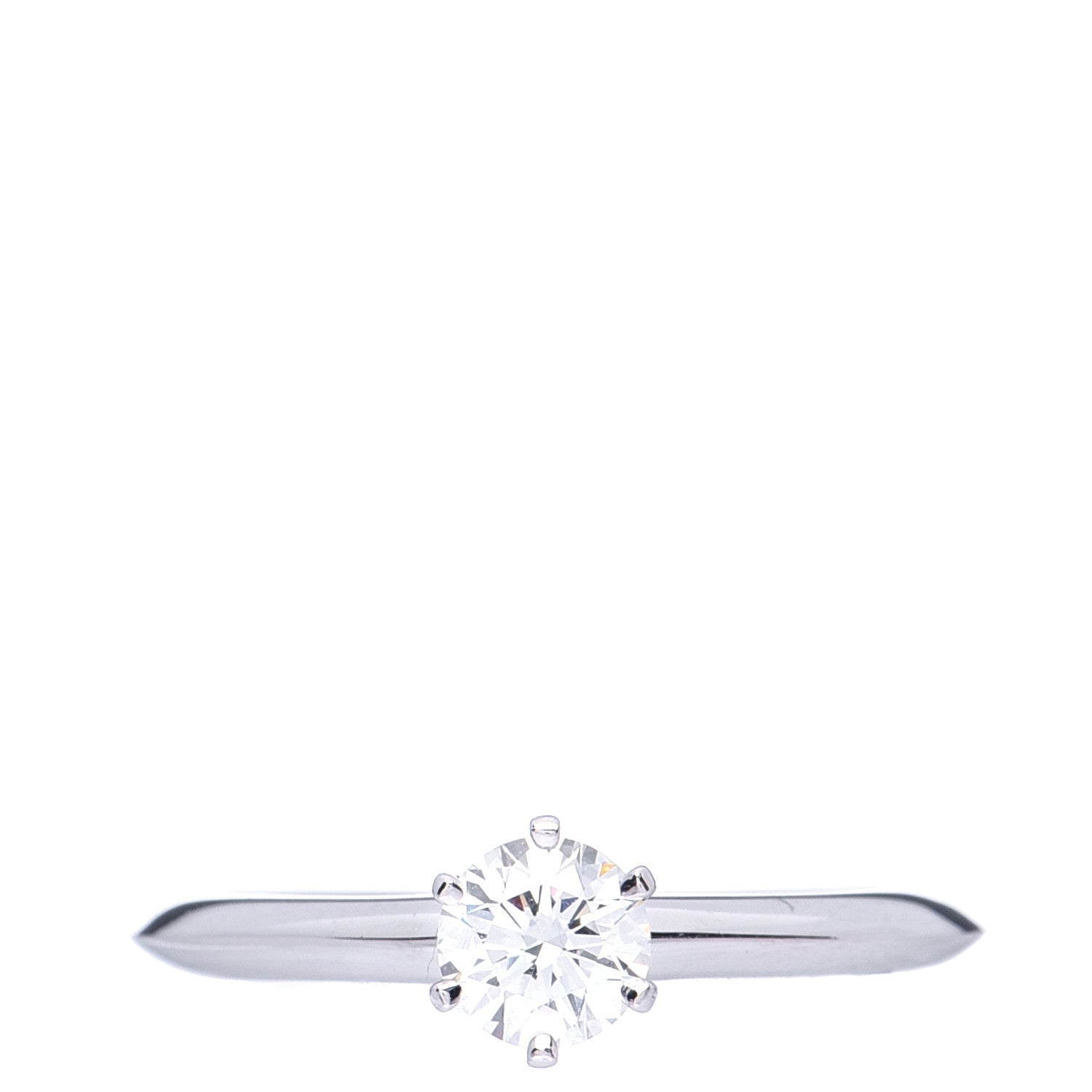 Tiffany Platinum Diamond .39ct Solitaire Engagement Ring 51 5.75 1 of 7