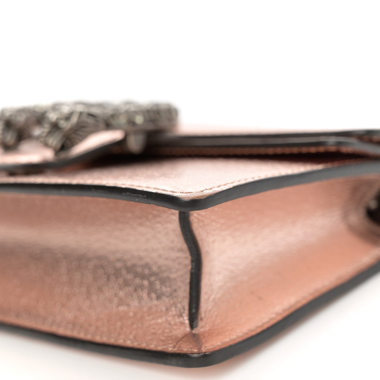 Metallic Calfskin Super Mini Dionysus Shoulder Bag Rose Gold