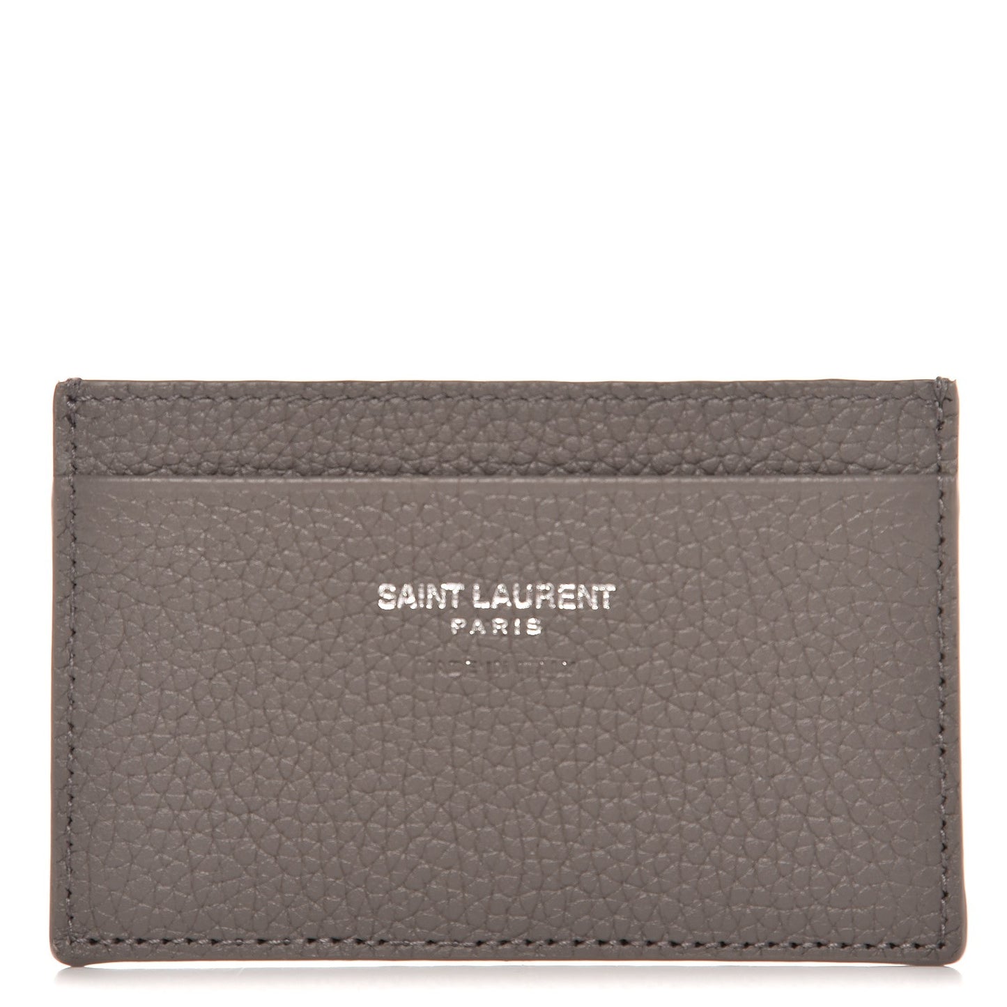 Grained Calfskin Card Case Wallet Insert Fog