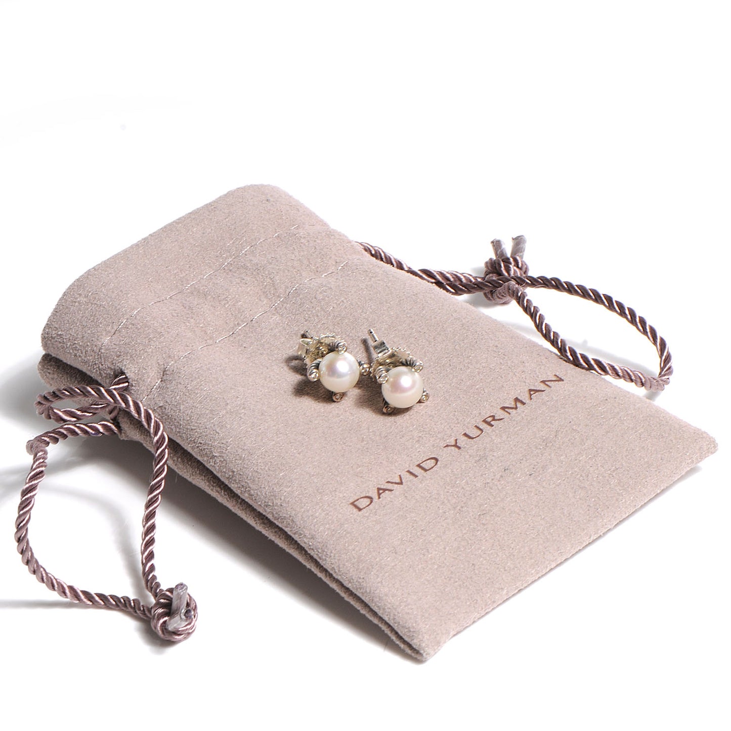 Sterling Silver Diamond Pearl Small Earrings