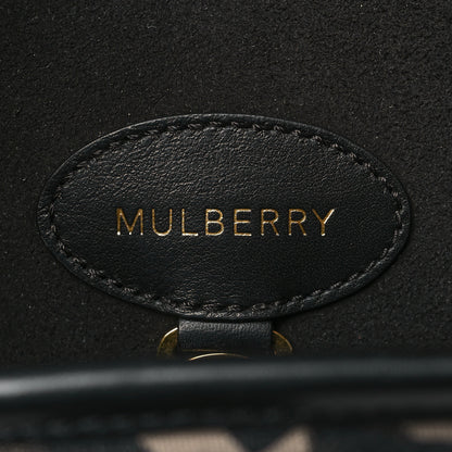 Mulberry Monogram Smooth Calfskin Canvas Print Bayswater Black 6 of 11