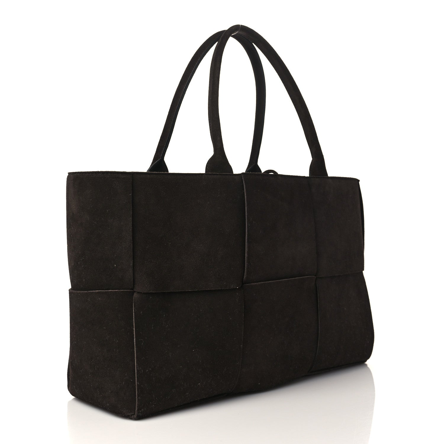 Bottega Veneta Suede Maxi Intrecciato Arco Tote Fondente 4 of 10