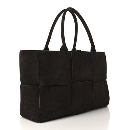 Bottega Veneta Suede Maxi Intrecciato Arco Tote Fondente 4 of 10