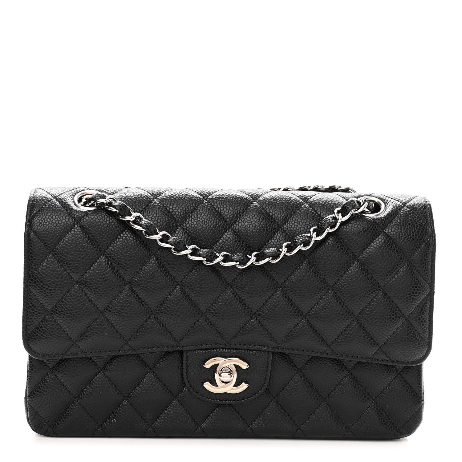 Chanel Caviar Quilted Medium Double Flap Black 1 of 10